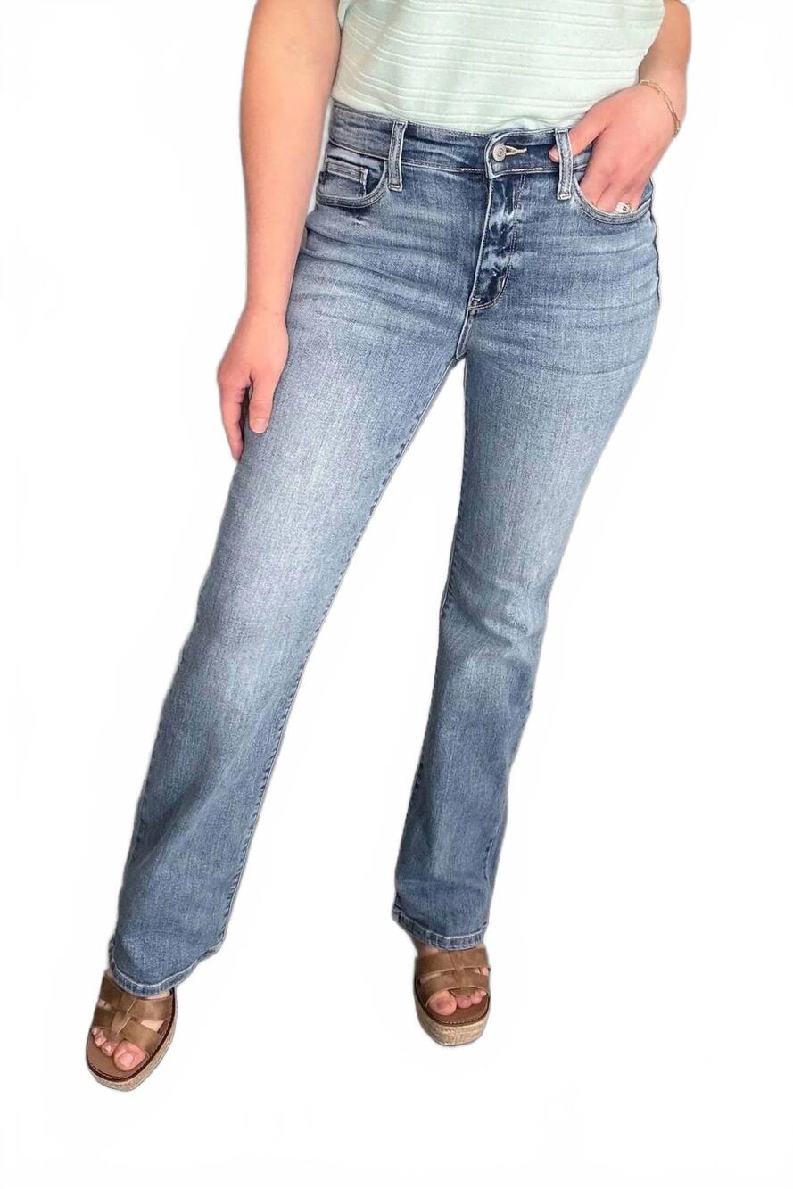 NEW JUDY BLUE maci mid rise bootcut jeans in blue